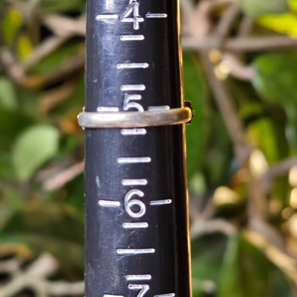 Antique Victorian Sterling Silver Garnet Ring Size 5 Rose Cut Facets Prong Set - Picture 10 of 11